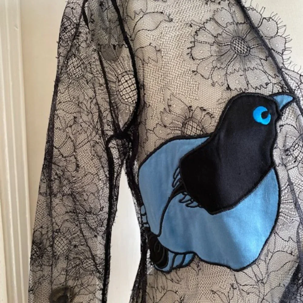 Stunning Morgan Lane Lovebird Jacana Bodysuit Black Lace Bodysuit Size Medium - Picture 6 of 10